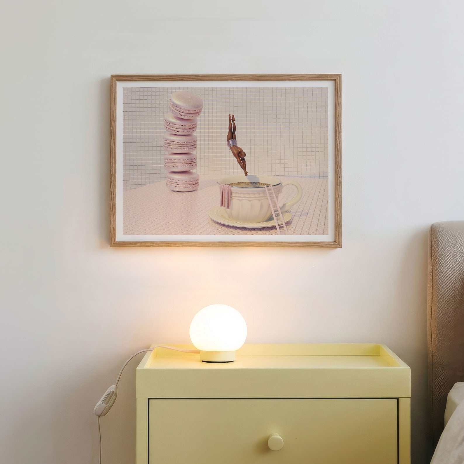 Rose Petal Dive, Horizontal, Framed Art
