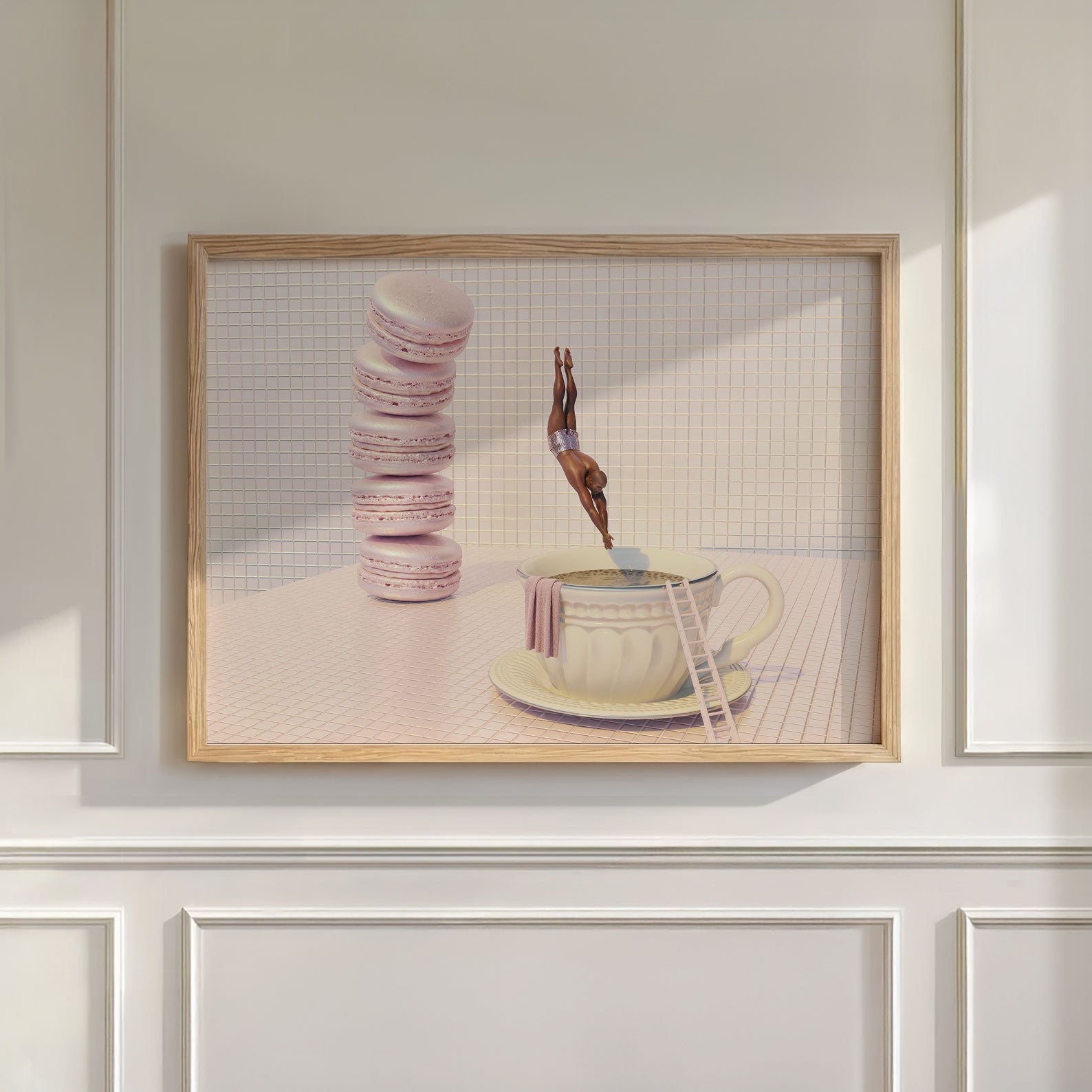 Rose Petal Dive, Horizontal, Wall Art