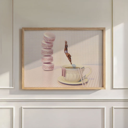 Rose Petal Dive, Horizontal, Wall Art