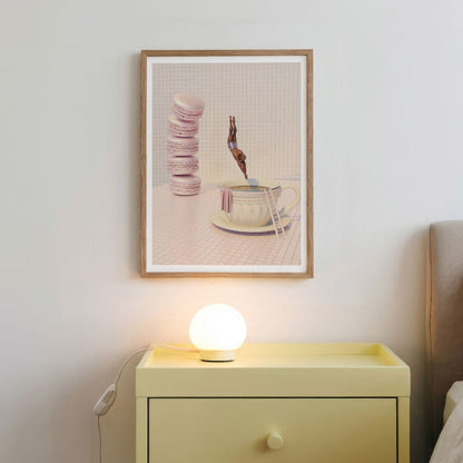 Rose Petal Dive, Vertical, Framed Art