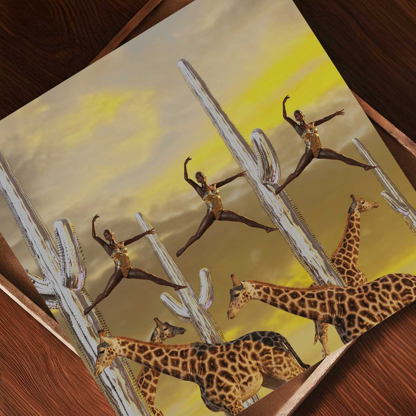 Safari Party, Square, Art Print