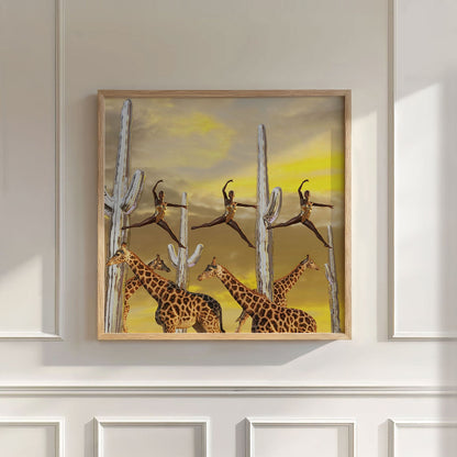 Safari Party, Square, Wall Art