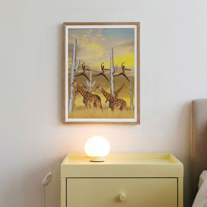 Safari Party, Vertical, Framed Art