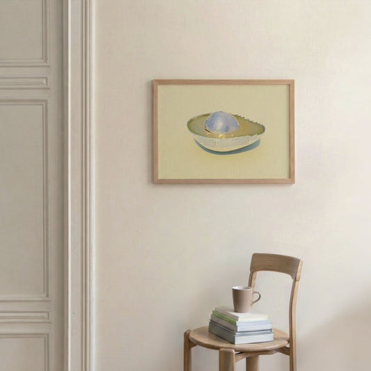 Silver Avocado, Horizontal, Framed Art