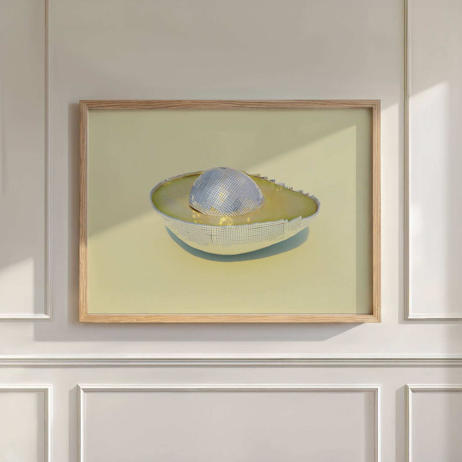 Silver Avocado, Horizontal, Wall Art