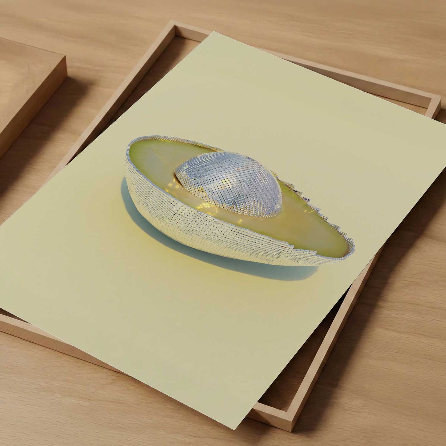 Silver Avocado, Vertical, Art Print