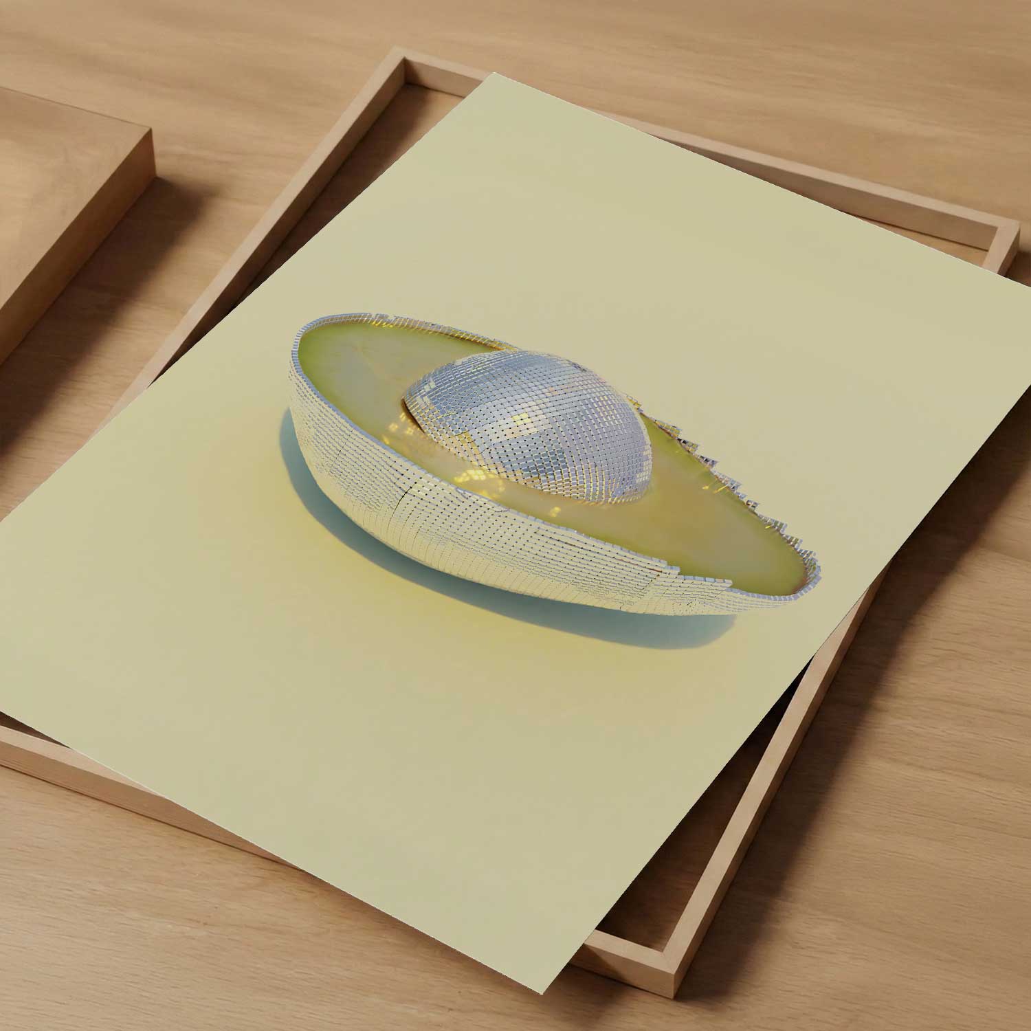 Silver Avocado, Vertical, Art Print