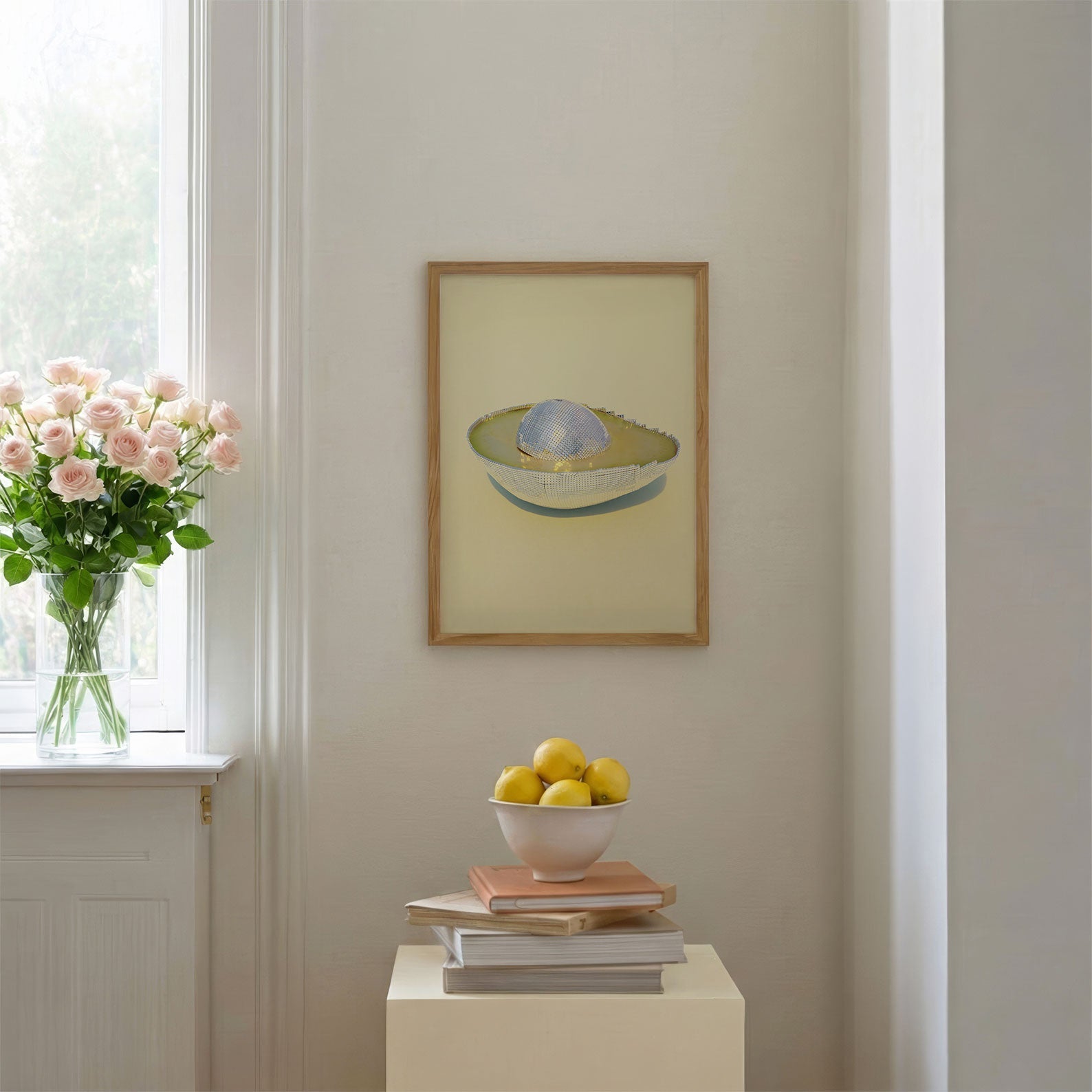 Silver Avocado, Vertical, Framed Art