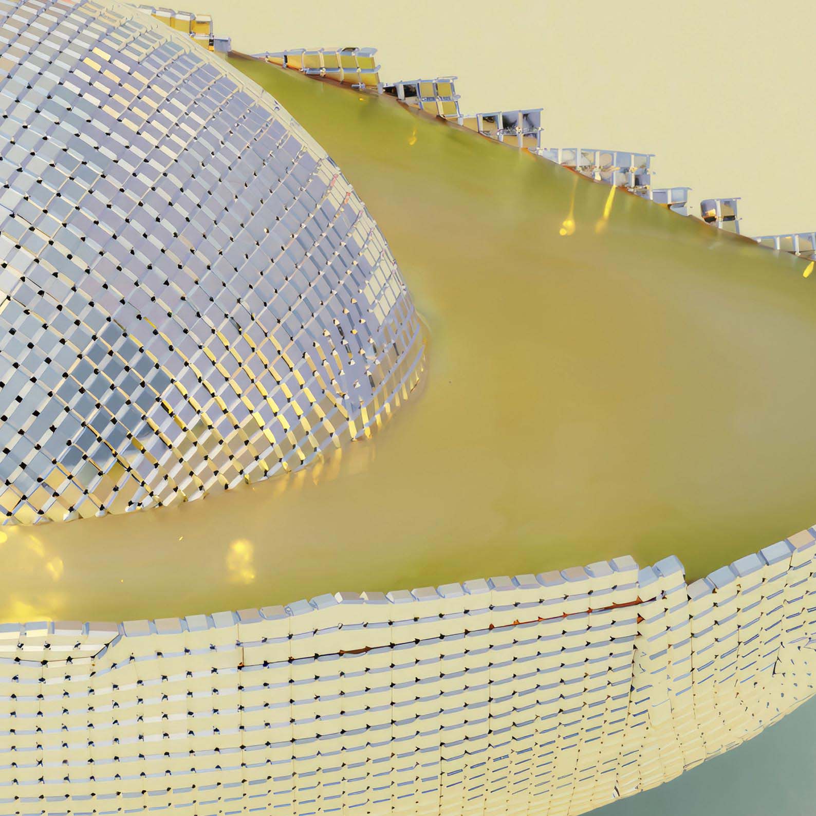 Extreme Close Up Detail Of Silver Avocado