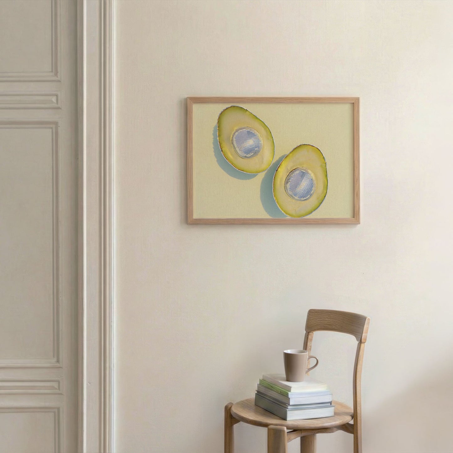 Silver Avocados, Horizontal, Framed Art