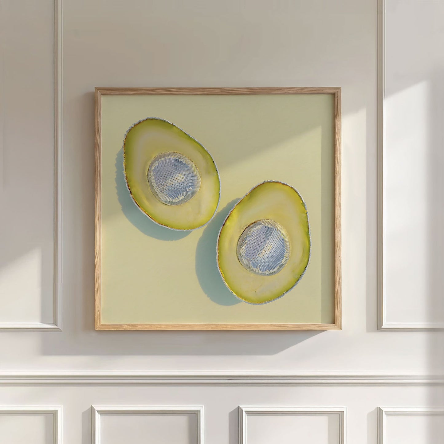 Silver Avocados, Square, Wall Art