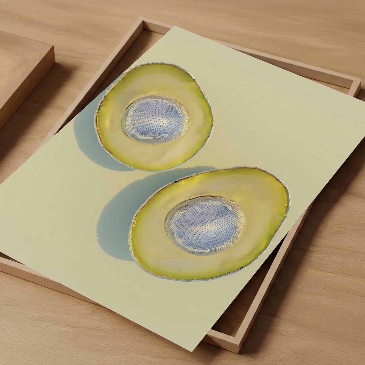 Silver Avocados, Vertical, Art Print