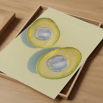 Silver Avocados, Vertical, Art Print