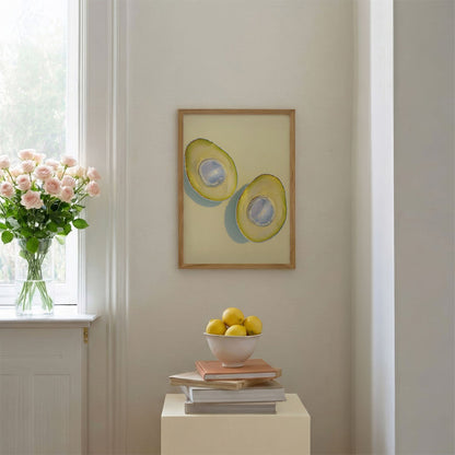 Silver Avocados, Vertical, Framed Art