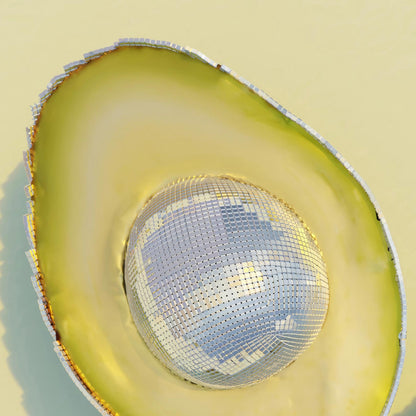 Extreme Close Up Detail Of Silver Avocados