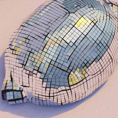 Extreme Close Up Detail Of Silver Disco Lemons