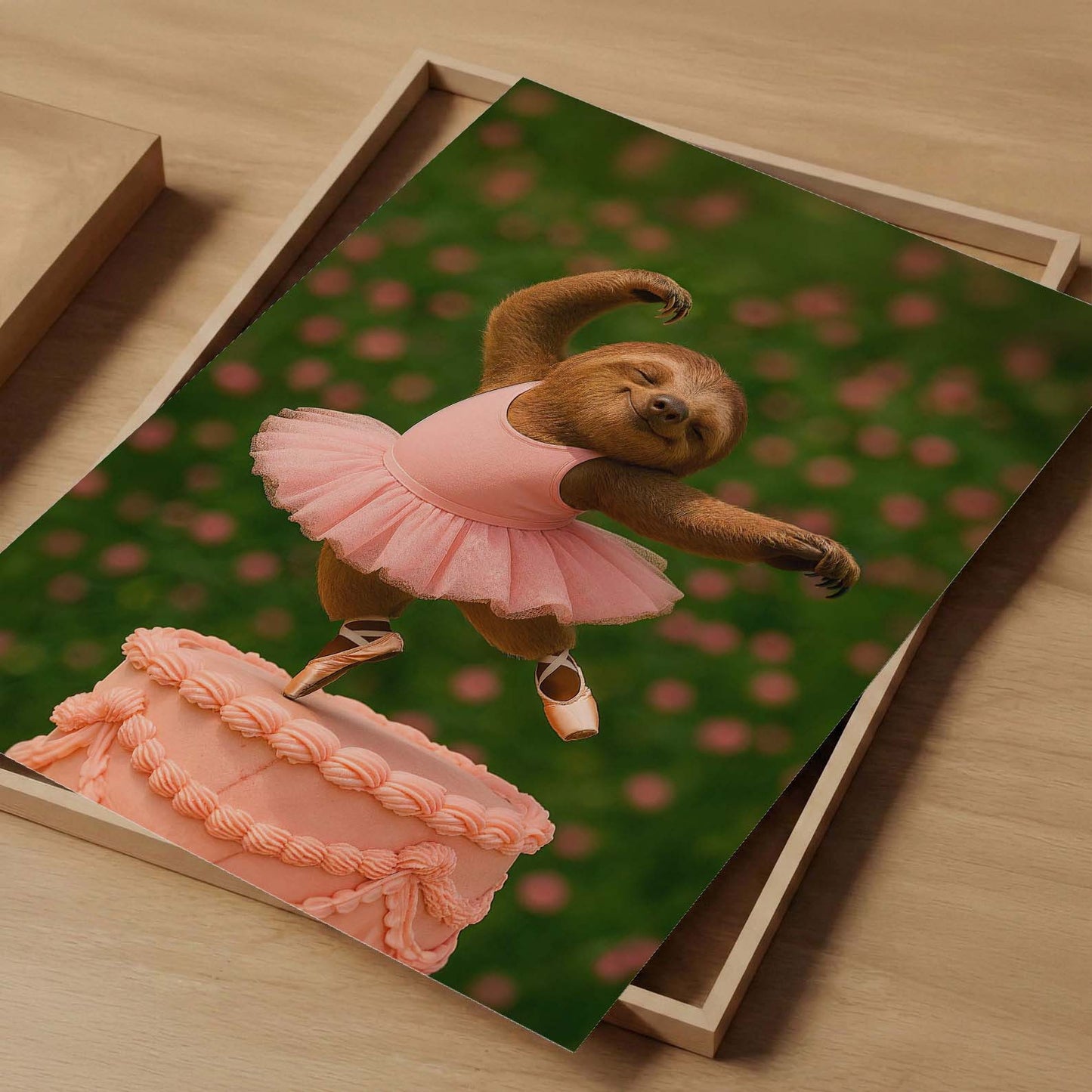 Sloth Ballerina, Vertical, Art Print