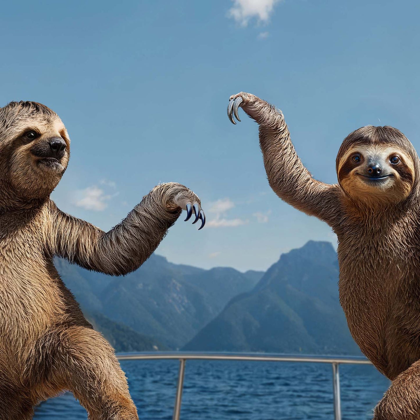 Extreme Close Up Detail Of Sloth Yacht Party I