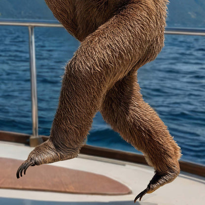 High Resolution Art Texture Of Sloth Yacht Party I