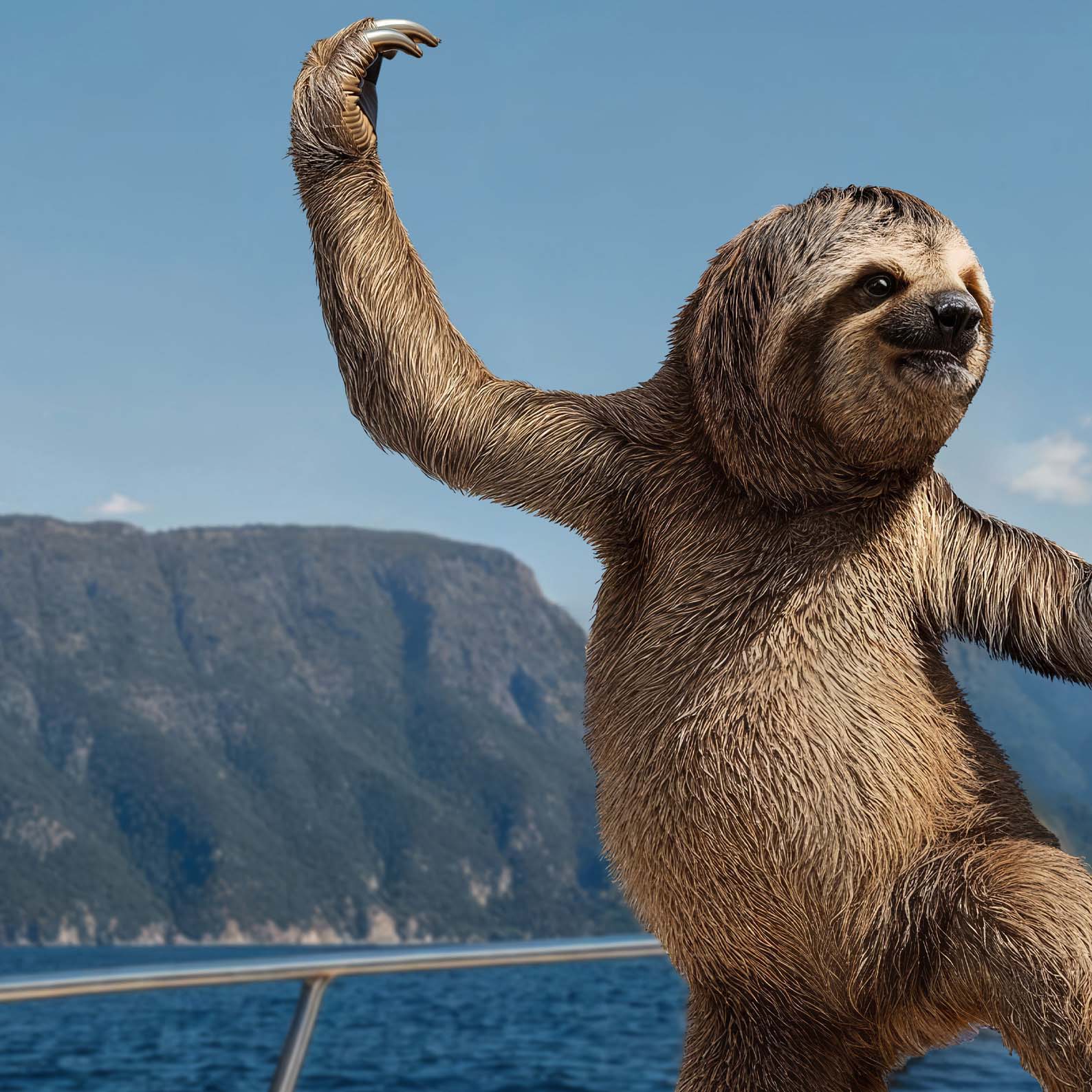 High Definition Print Quality Detail Of Sloth Yacht Party I