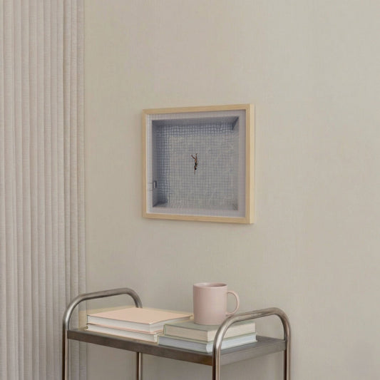 Solo Swimmer B, Square, Framed Art