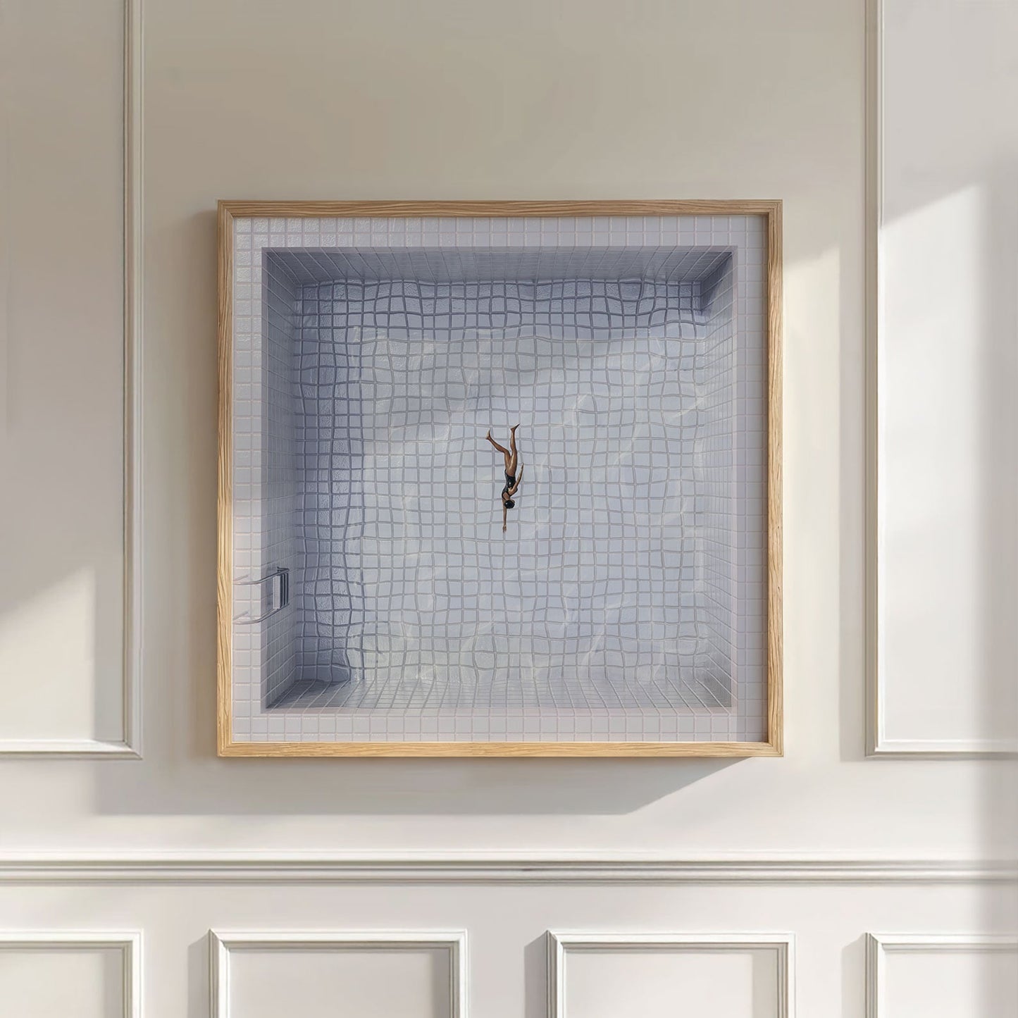 Solo Swimmer B, Square, Wall Art