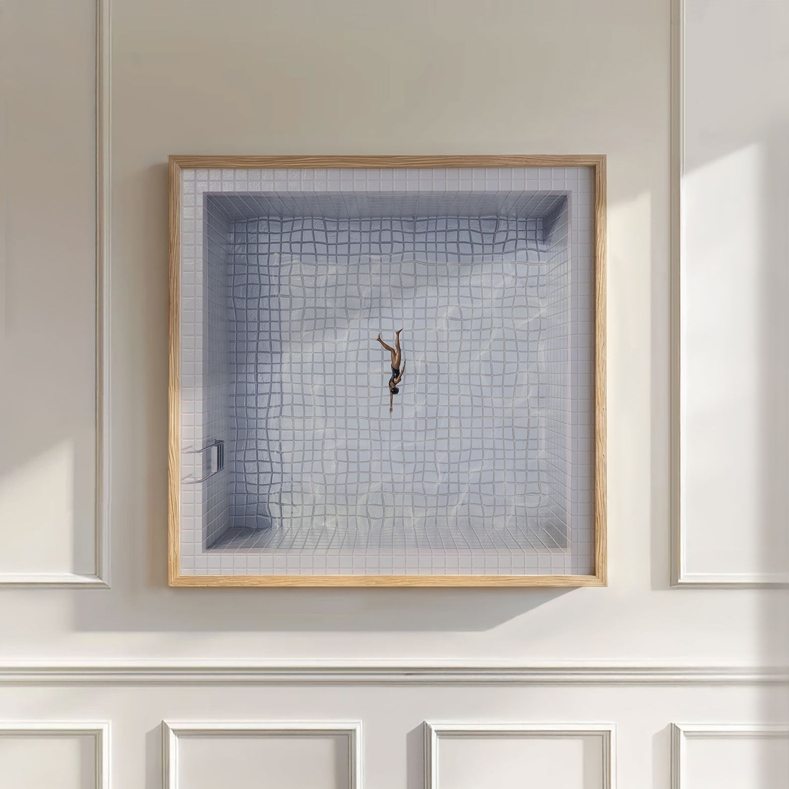 Solo Swimmer B, Square, Wall Art