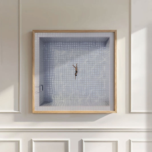 Solo Swimmer B, Square, Wall Art