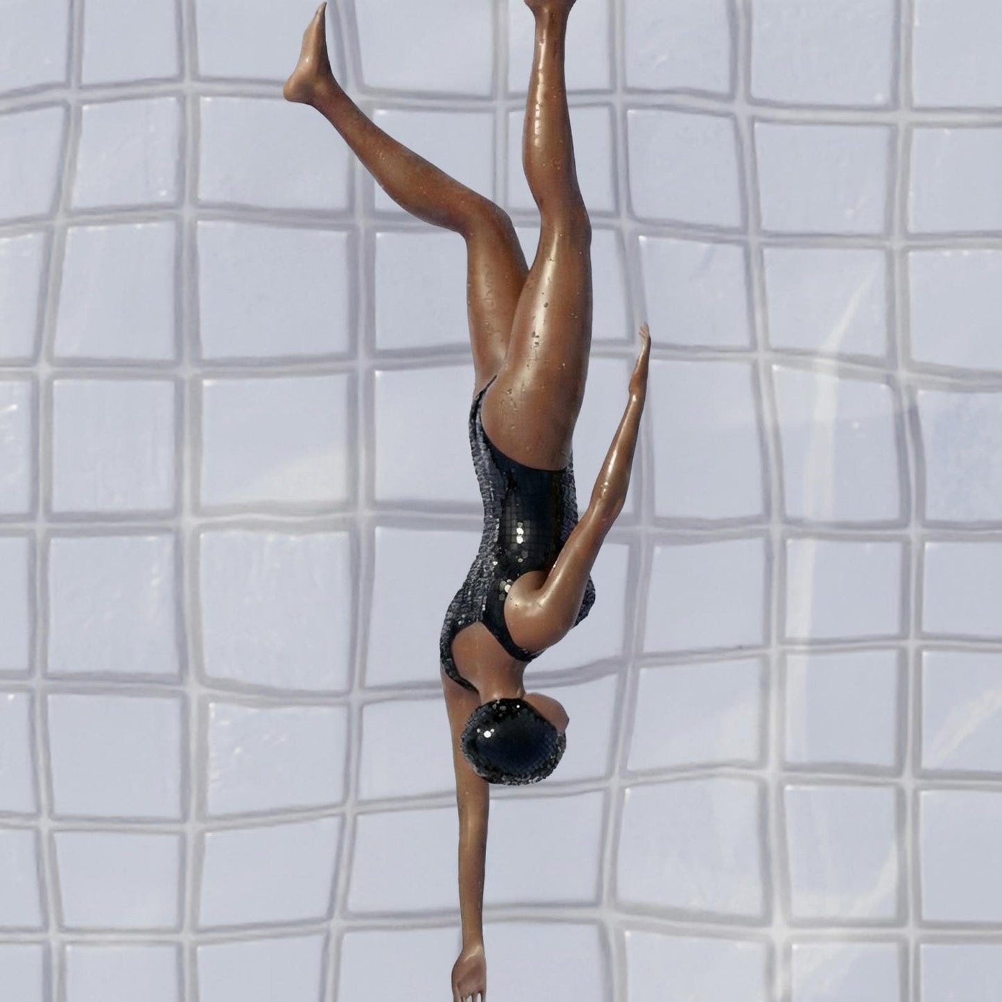 Extreme Close Up Detail Of Solo Swimmer B