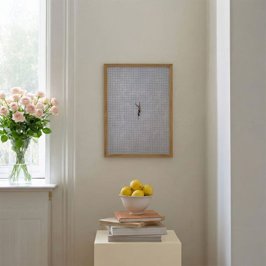 Solo Swimmer, Vertical, Framed Art