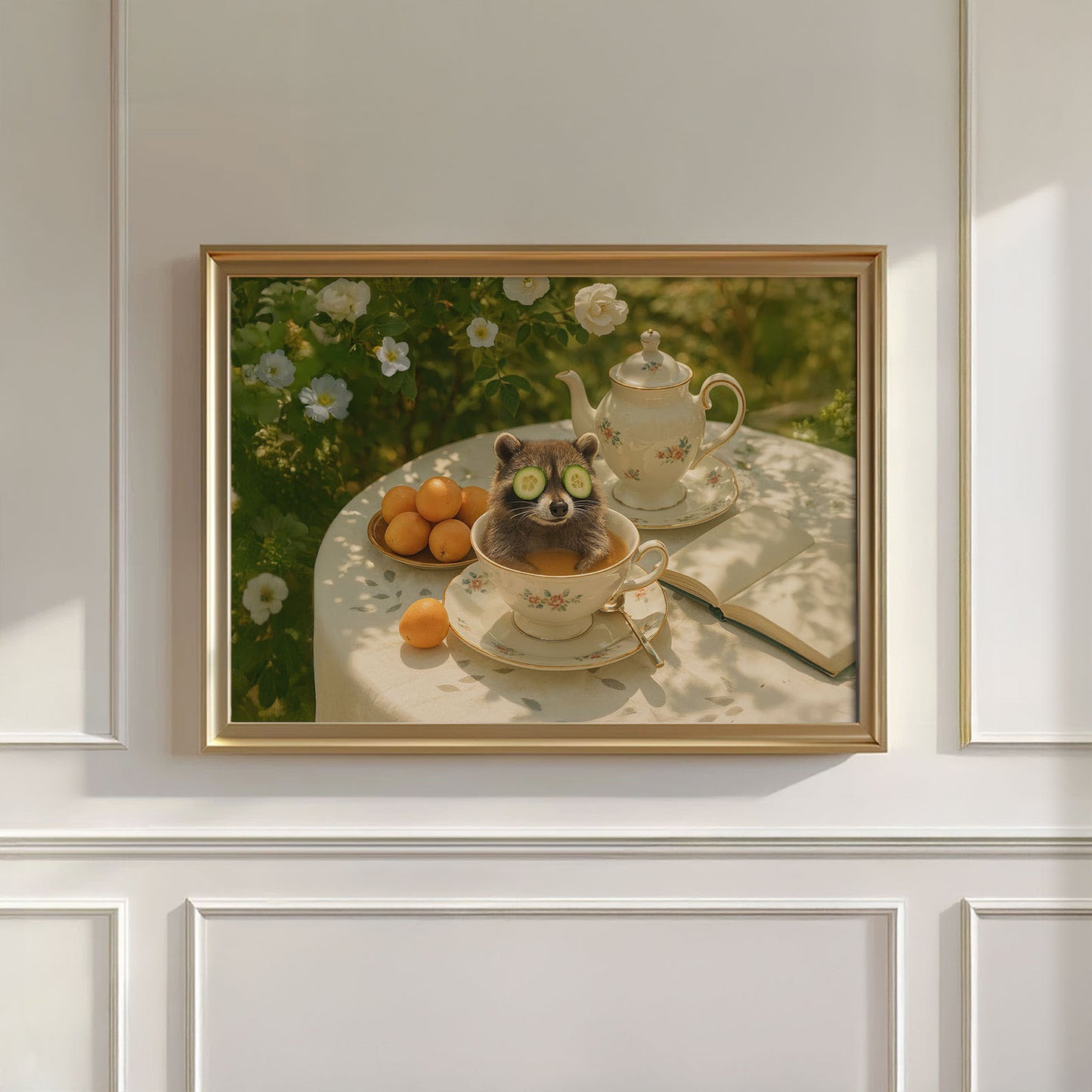 Spring Tea Time, Horizontal, Wall Art