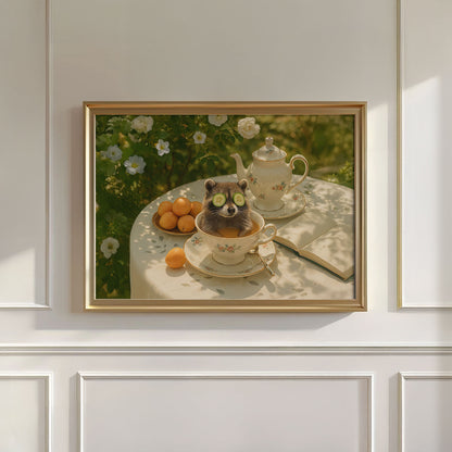 Spring Tea Time, Horizontal, Wall Art