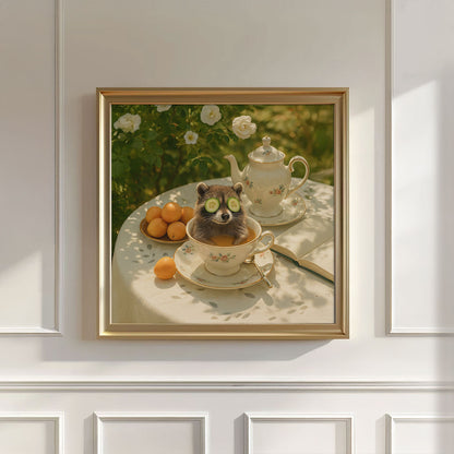 Spring Tea Time, Square, Wall Art