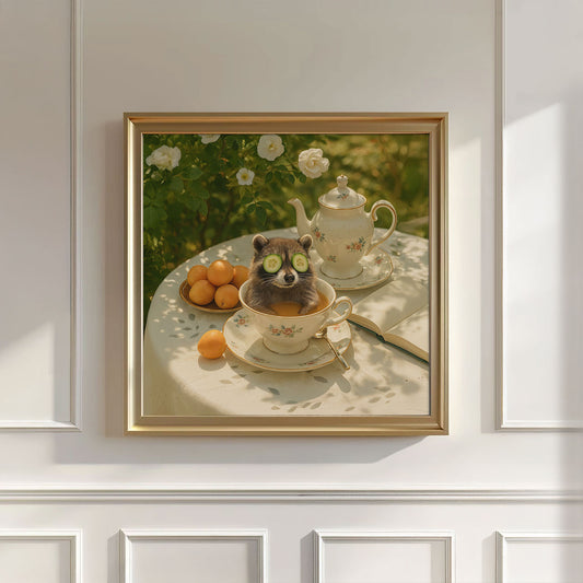 Spring Tea Time, Square, Wall Art