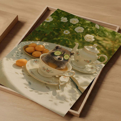 Spring Tea Time, Vertical, Art Print