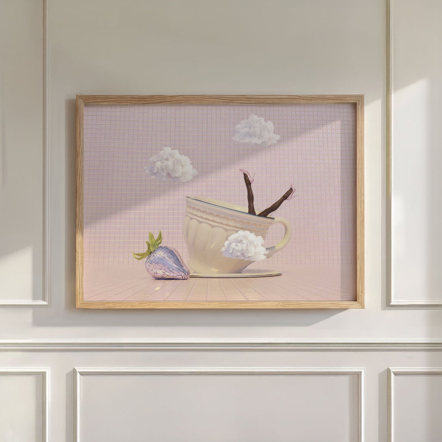 Strawberry Milk Solo, Horizontal, Wall Art