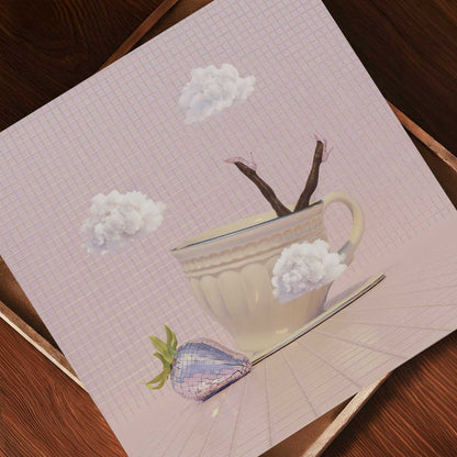 Strawberry Milk Solo, Square, Art Print
