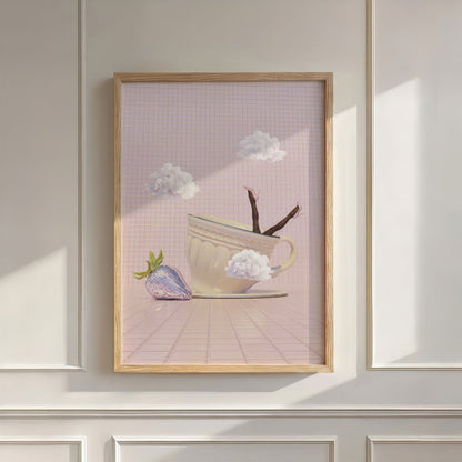 Strawberry Milk Solo, Vertical, Wall Art