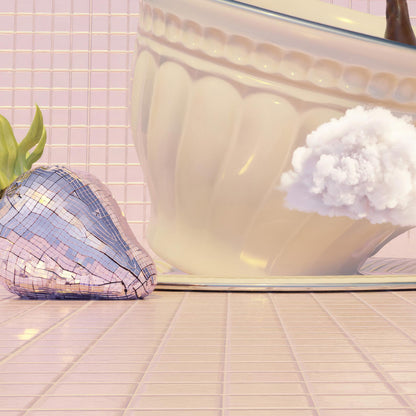High Resolution Art Texture Of Strawberry Milk Solo