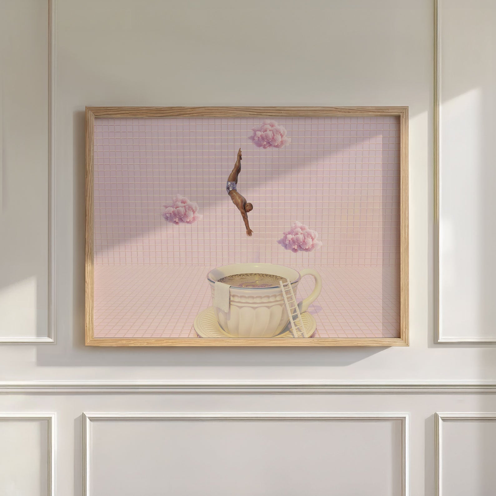 Strawberry Mousse Dive, Horizontal, Wall Art
