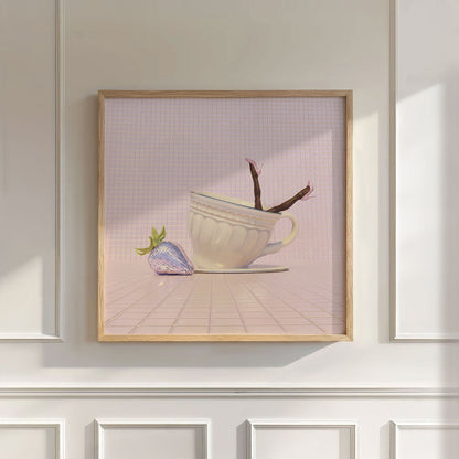 Strawberry Solo Dance, Square, Wall Art