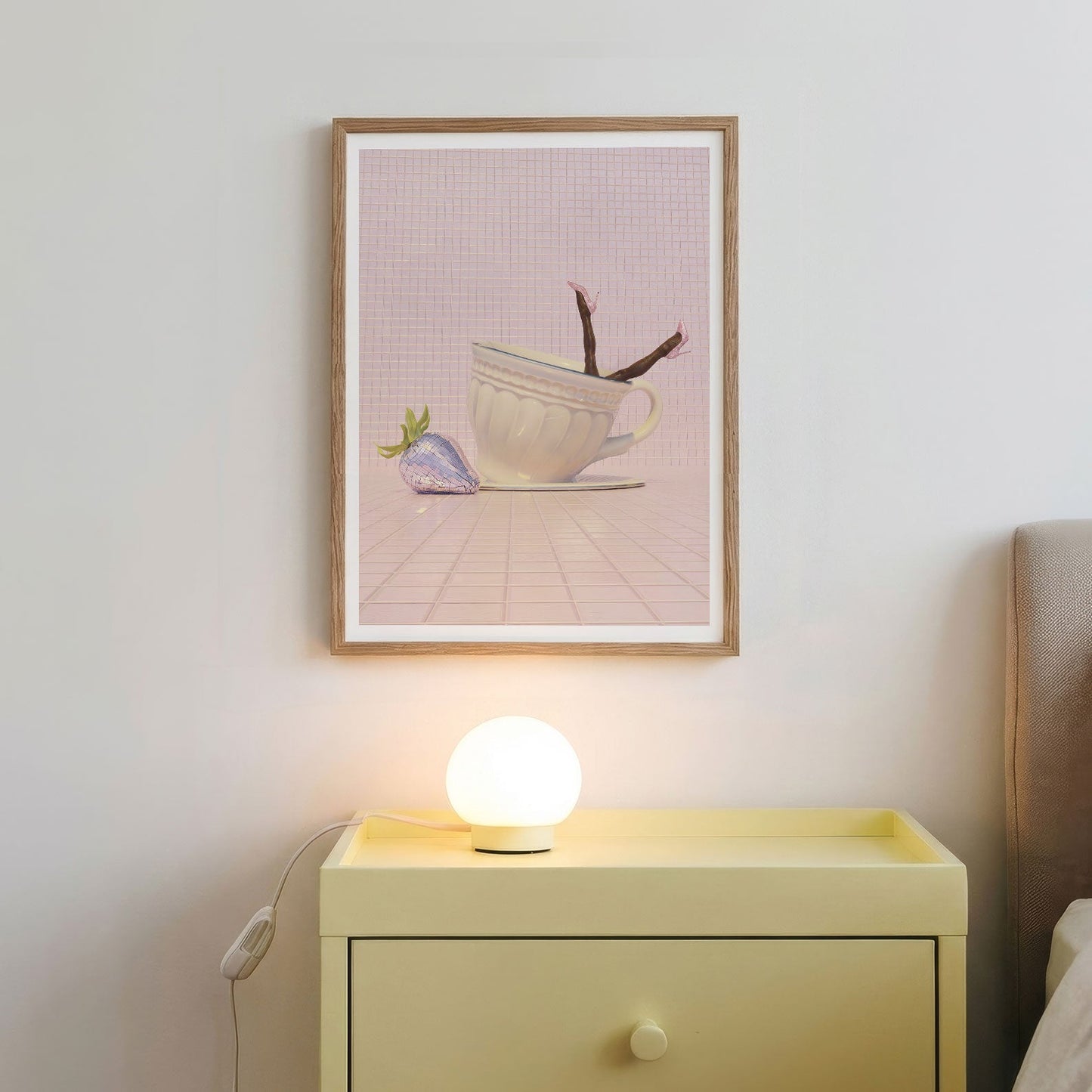 Strawberry Solo Dance, Vertical, Framed Art