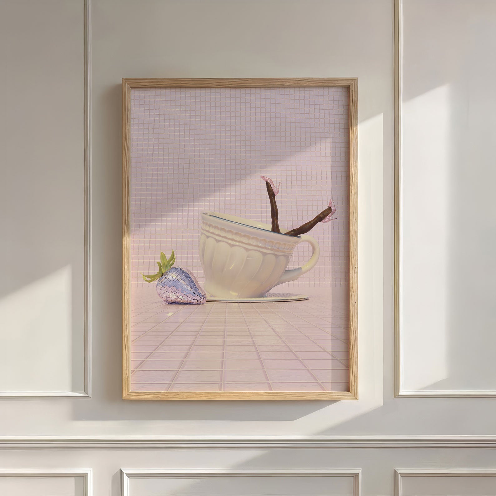 Strawberry Solo Dance, Vertical, Wall Art