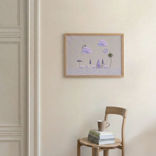 Summer Poolside, Horizontal, Framed Art