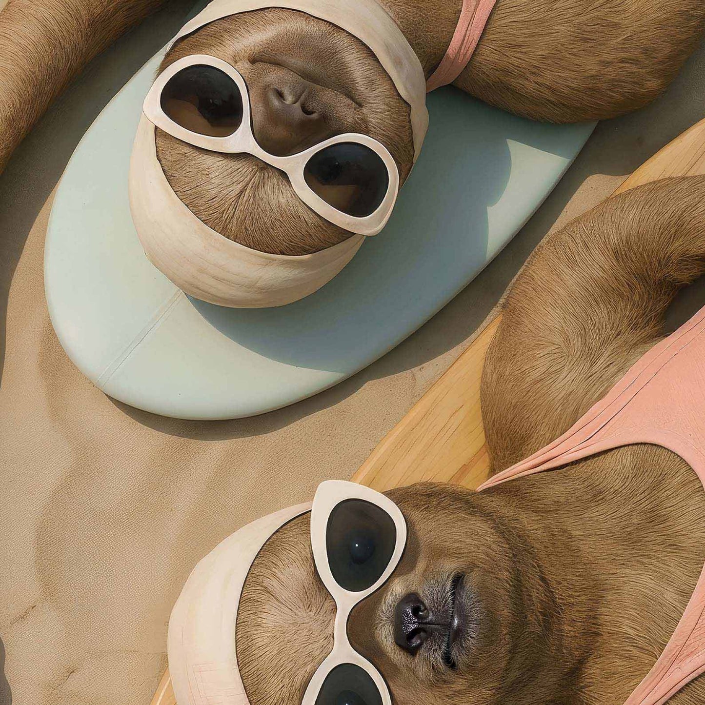 Extreme Close Up Detail Of Sunbathing On The Beach