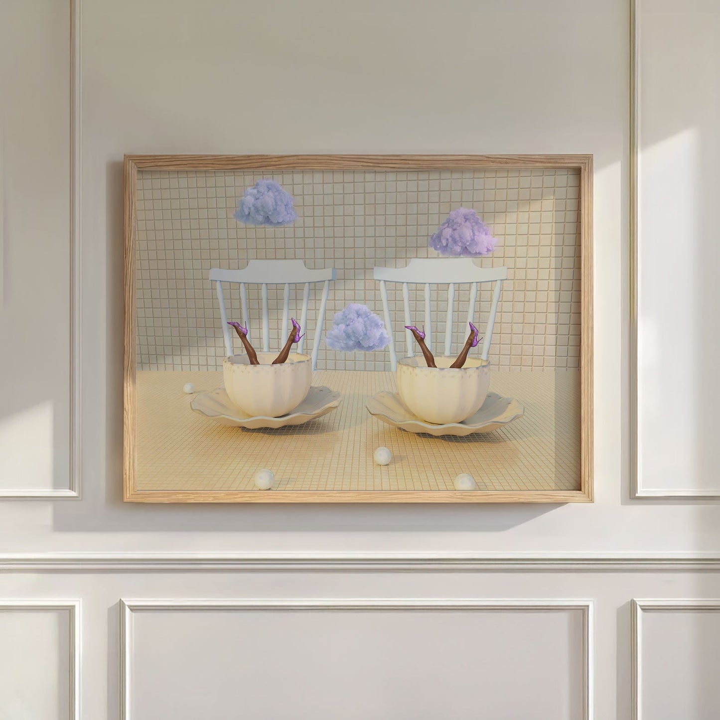 Taro Cloud Duet, Horizontal, Wall Art