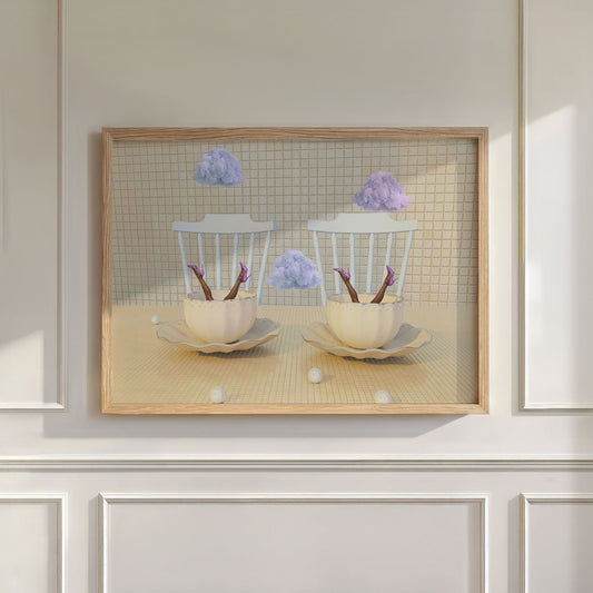 Taro Cloud Duet, Horizontal, Wall Art
