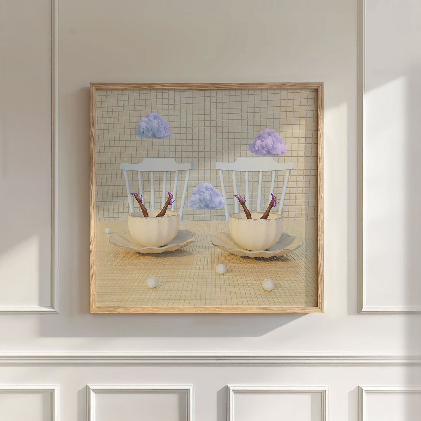 Taro Cloud Duet, Square, Wall Art