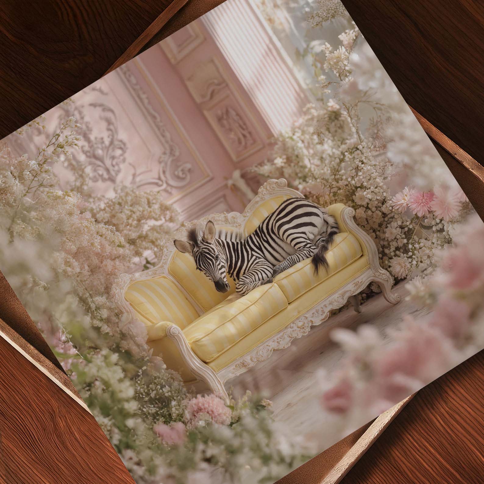 The Zebra Princess, Square, Art Print