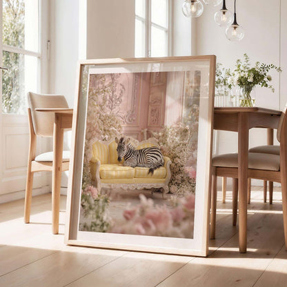 The Zebra Princess, Vertical, Framed Art